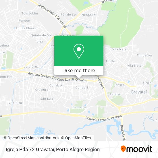 Igreja Pda 72 Gravataí map