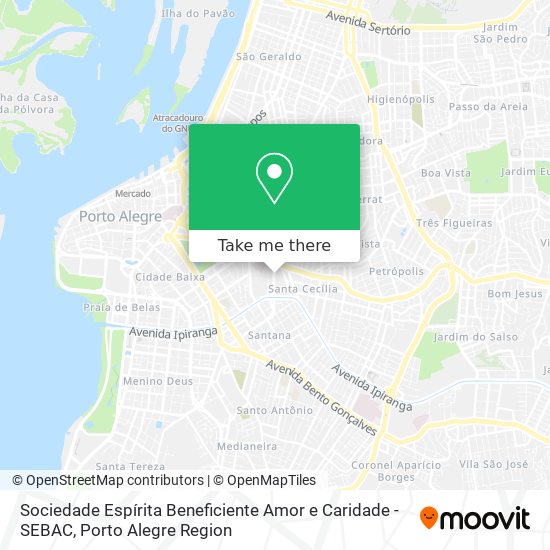 Sociedade Espírita Beneficiente Amor e Caridade - SEBAC map