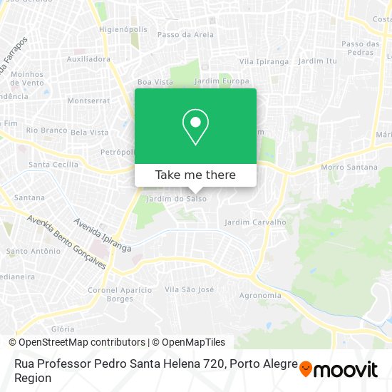 Mapa Rua Professor Pedro Santa Helena 720