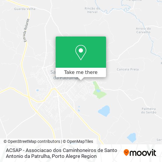 Mapa ACSAP - Associacao dos Caminhoneiros de Santo Antonio da Patrulha