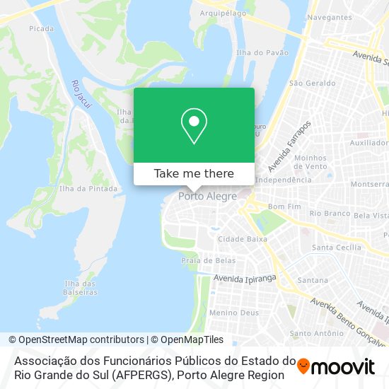 Associação dos Funcionários Públicos do Estado do Rio Grande do Sul (AFPERGS) map