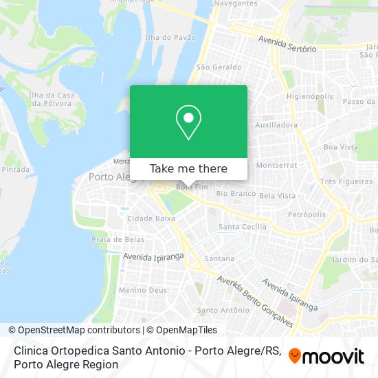 Mapa Clinica Ortopedica Santo Antonio - Porto Alegre / RS