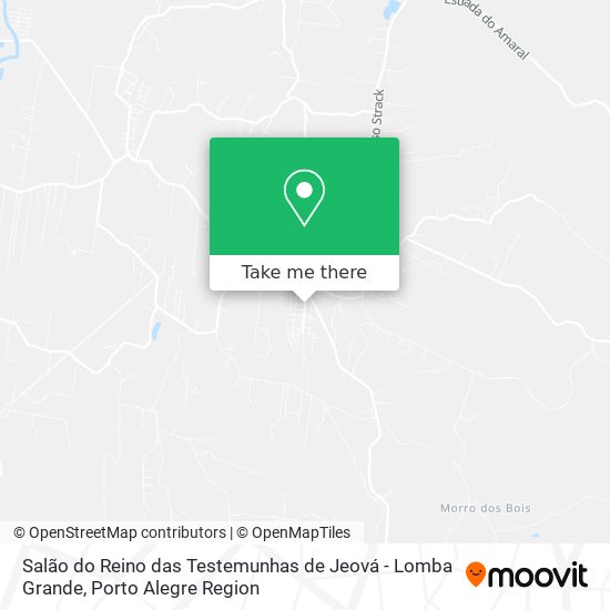 Mapa Salão do Reino das Testemunhas de Jeová - Lomba Grande