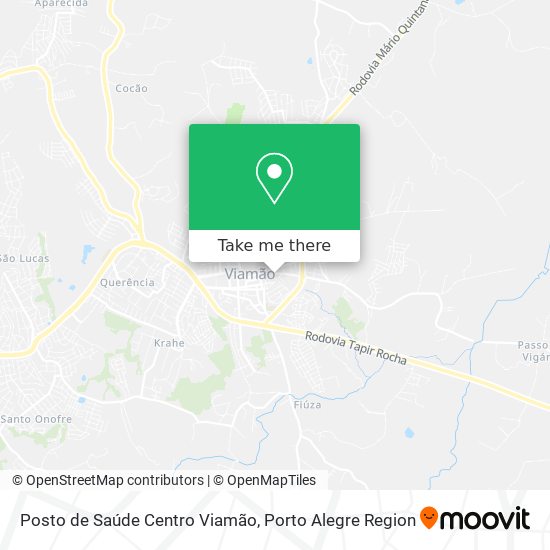 Mapa Posto de Saúde Centro Viamão