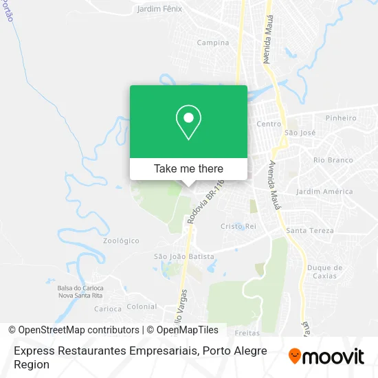 Express Restaurantes Empresariais map