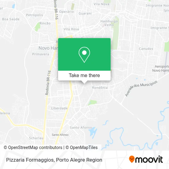 Pizzaria Formaggios map
