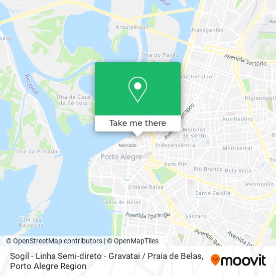 Sogil - Linha Semi-direto - Gravatai / Praia de Belas map