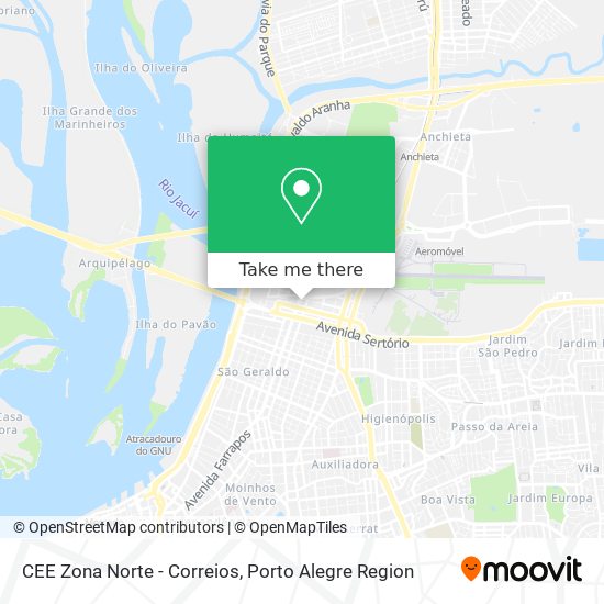 CEE Zona Norte - Correios map