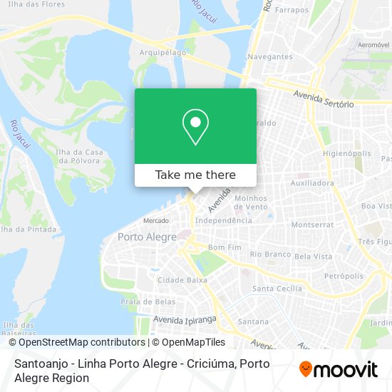 Santoanjo - Linha Porto Alegre - Criciúma map