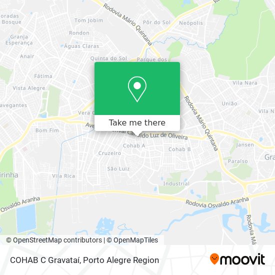 COHAB C Gravataí map