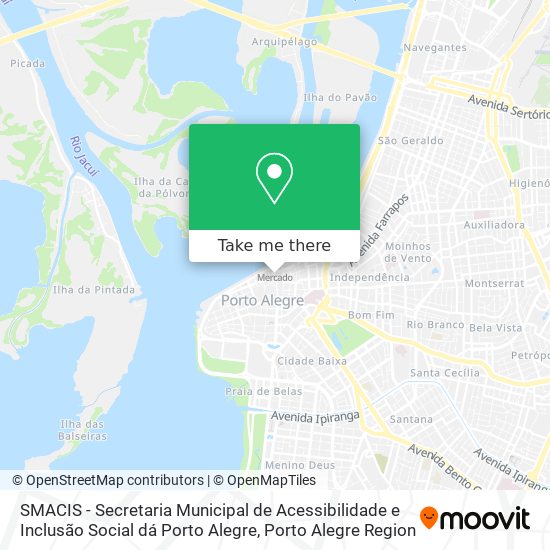 SMACIS - Secretaria Municipal de Acessibilidade e Inclusão Social dá Porto Alegre map