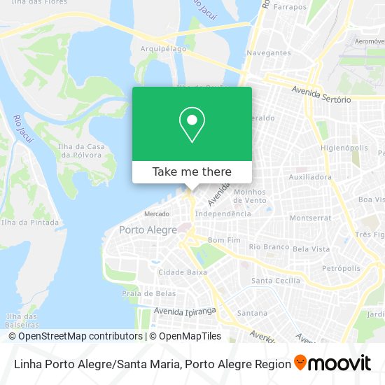 Mapa Linha Porto Alegre/Santa Maria