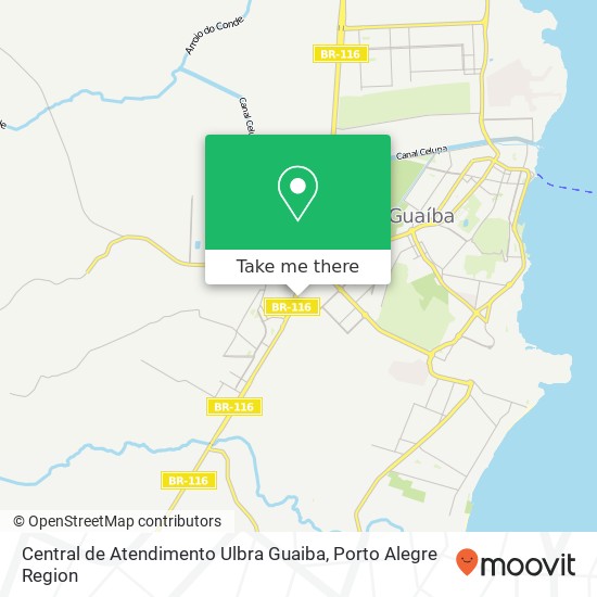 Central de Atendimento Ulbra Guaiba map