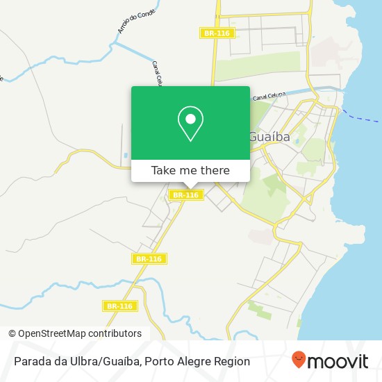 Mapa Parada da Ulbra/Guaíba