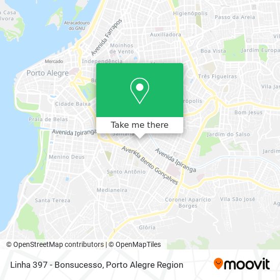 Mapa Linha 397 - Bonsucesso