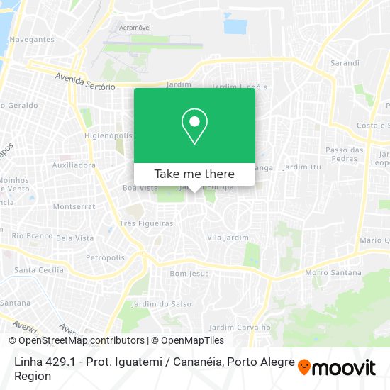 Linha 429.1 - Prot. Iguatemi / Cananéia map