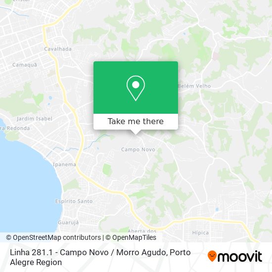 Mapa Linha 281.1 - Campo Novo / Morro Agudo