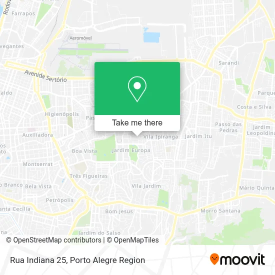 Rua Indiana 25 map