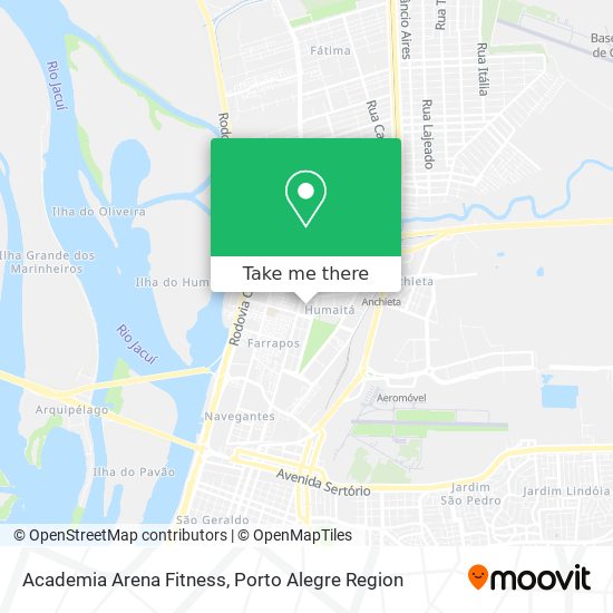 Mapa Academia Arena Fitness