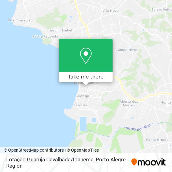 Mapa Lotação Guaruja Cavalhada / Ipanema