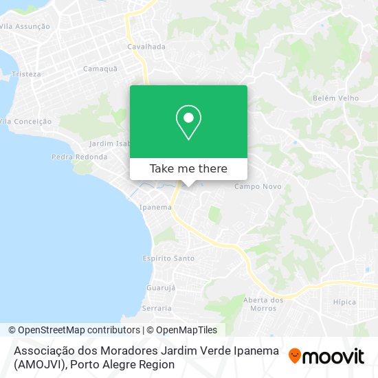 Mapa Associação dos Moradores Jardim Verde Ipanema (AMOJVI)