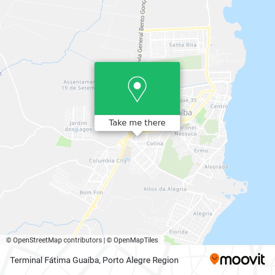 Terminal Fátima Guaíba map