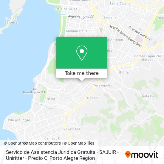 Mapa Servico de Assistencia Juridica Gratuita - SAJUIR - Uniritter - Predio C