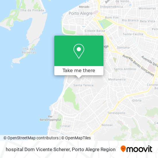 Mapa hospital Dom Vicente Scherer