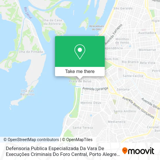 Defensoria Publica Especializada Da Vara De Execuções Criminais Do Foro Central map