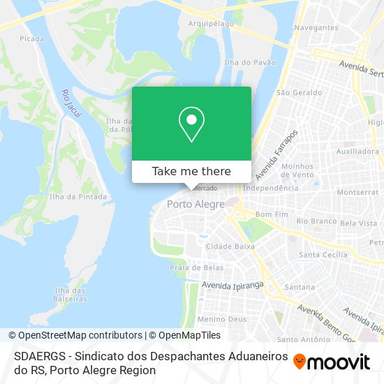 SDAERGS - Sindicato dos Despachantes Aduaneiros do RS map