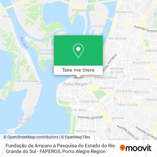 Mapa Fundação de Amparo à Pesquisa do Estado do Rio Grande do Sul - FAPERGS