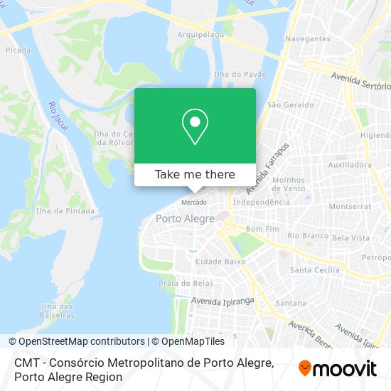 Mapa CMT - Consórcio Metropolitano de Porto Alegre