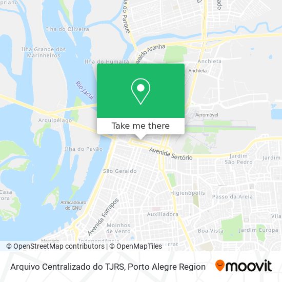 Arquivo Centralizado do TJRS map