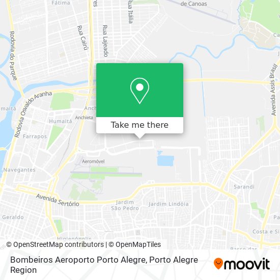 Bombeiros Aeroporto Porto Alegre map