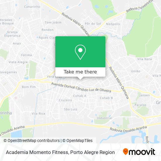 Mapa Academia Momento Fitness