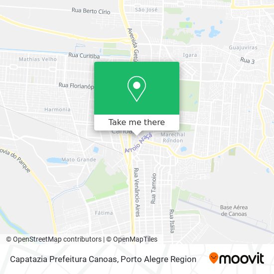 Capatazia Prefeitura Canoas map