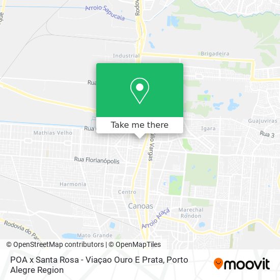 POA x Santa Rosa - Viaçao Ouro E Prata map