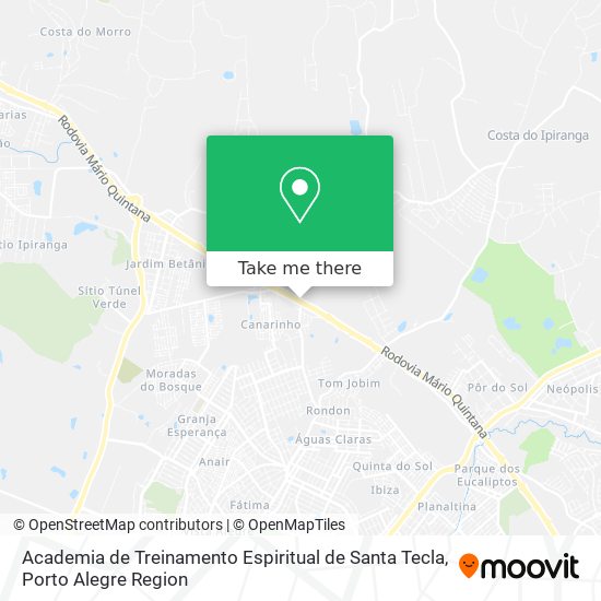 Academia de Treinamento Espiritual de Santa Tecla map