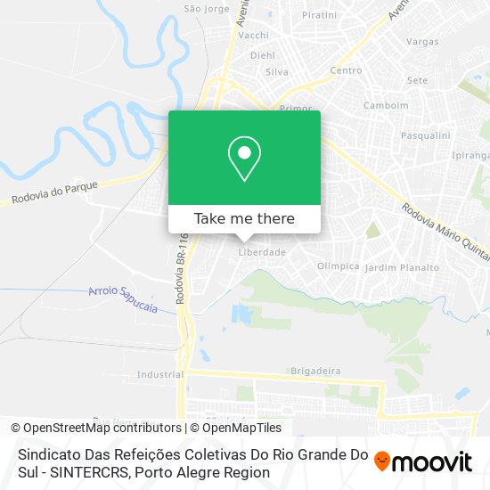 Mapa Sindicato Das Refeições Coletivas Do Rio Grande Do Sul - SINTERCRS