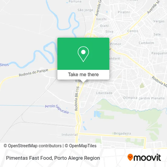 Pimentas Fast Food map