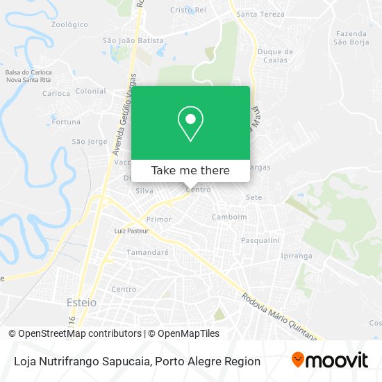 Loja Nutrifrango Sapucaia map