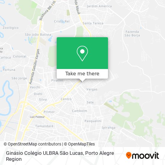 Ginásio Colégio ULBRA São Lucas map