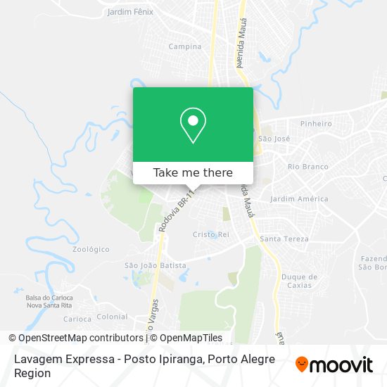 Mapa Lavagem Expressa - Posto Ipiranga