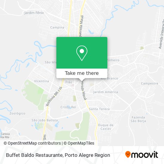 Mapa Buffet Baldo Restaurante