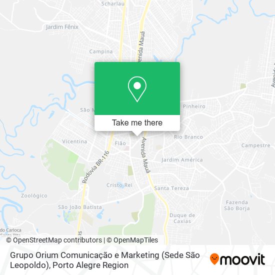 Mapa Grupo Orium Comunicação e Marketing (Sede São Leopoldo)