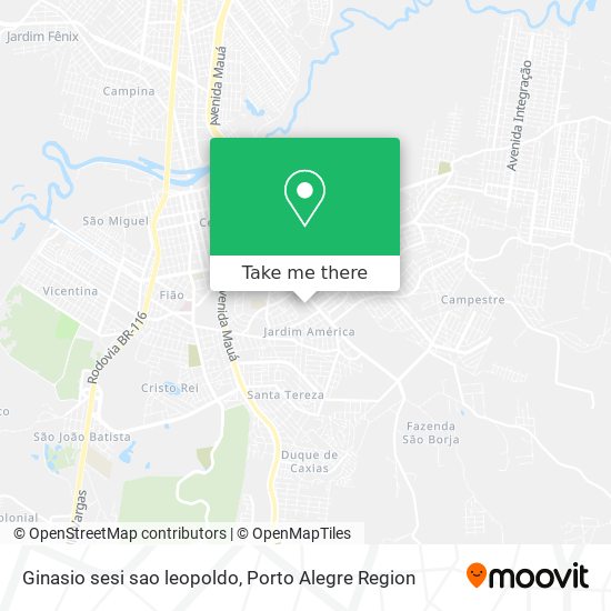 Ginasio sesi sao leopoldo map