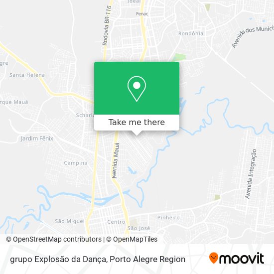 Mapa grupo Explosão da Dança