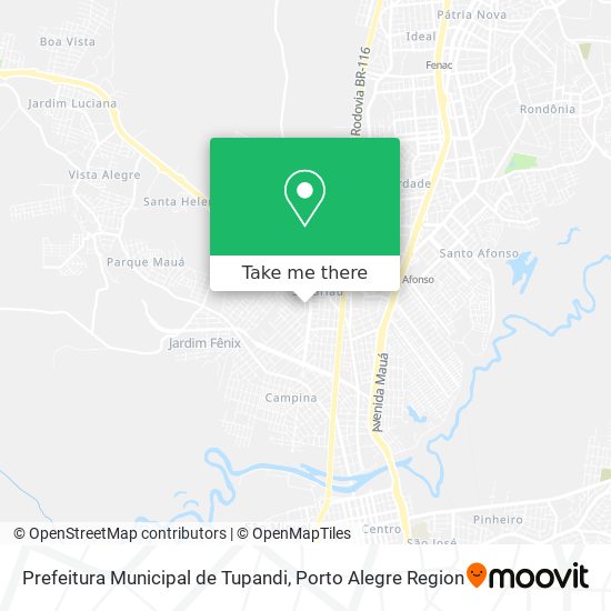 Prefeitura Municipal de Tupandi map