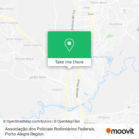 Associação dos Policiais Rodoviários Federais map
