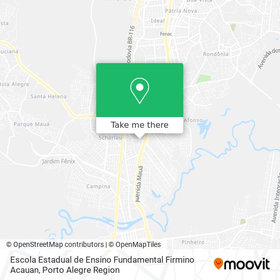 Mapa Escola Estadual de Ensino Fundamental Firmino Acauan